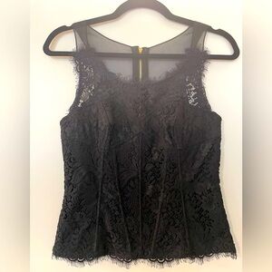 Elegant Black Lace Sleeveless Corset Top